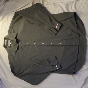 Christian Dior Vintage Mens Grey Dress Shirt